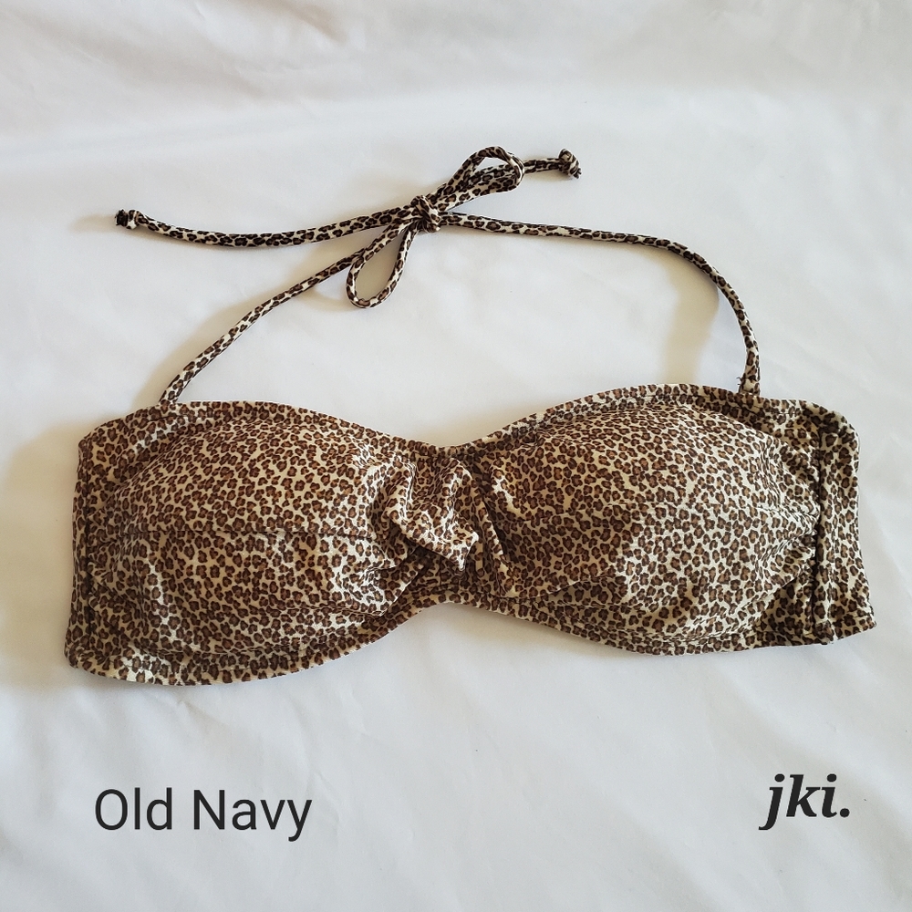 Old Navy Womens Swimwear Tops Leopard Prints